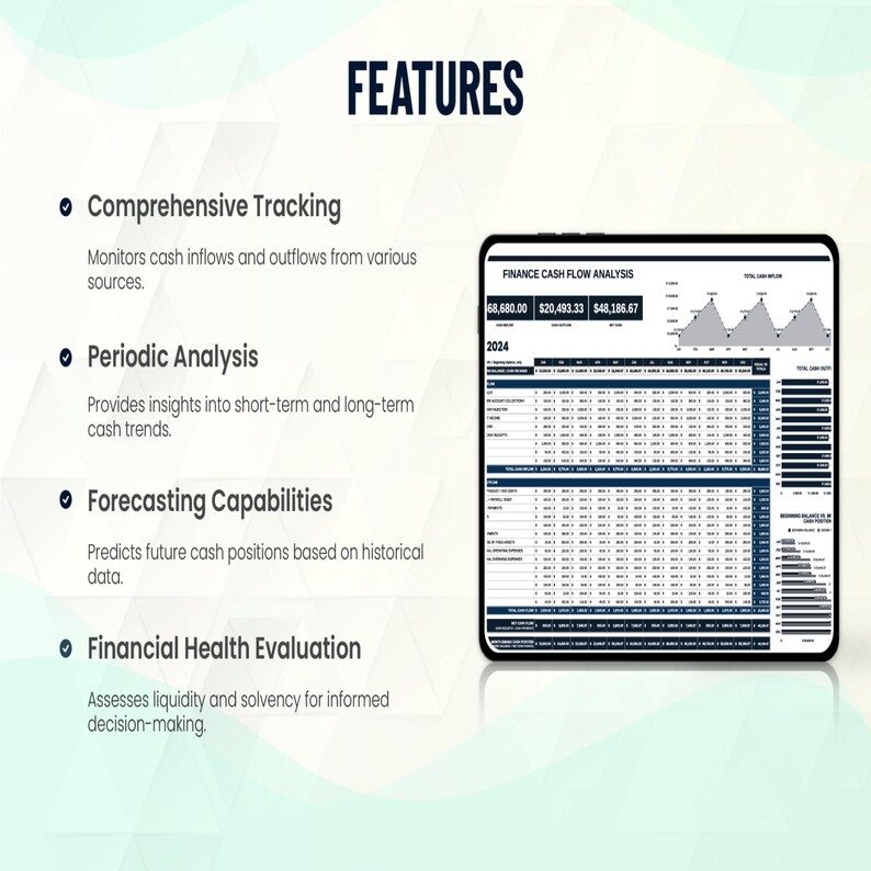 Tracking Cash Flow Finance Cashflow Analysis Tracker Excel Template – Cash Flow Management ...