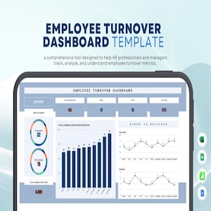 Turnover Rate Visualization Employee Turnover Dashboard Template Excel Google Sheets – Attrition ...