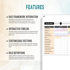 RACI Chart Timeline Template Excel Google Sheets Interactive Project ...