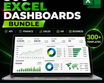 300+ Excel Dashboard Templates Bundle, KPI Dashboard, Financial Dashboard, HR Dashboard, Sales Dashboard, Google Sheets, Instant Download