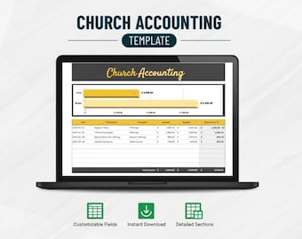 Church Accounting Template Excel & Google Sheets | Donation Tracker, Tithes and Offerings, Nonprofit Finance, Expense Ledger