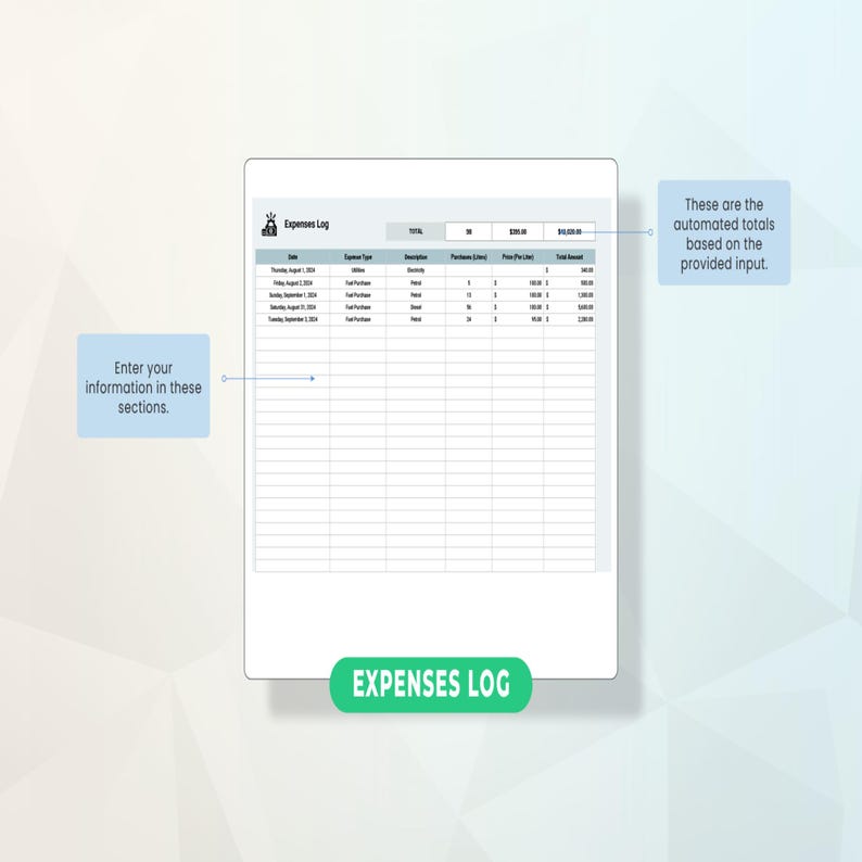 Petrol Pump Accounting Template | Excel & Google Sheets | Fuel Station ...