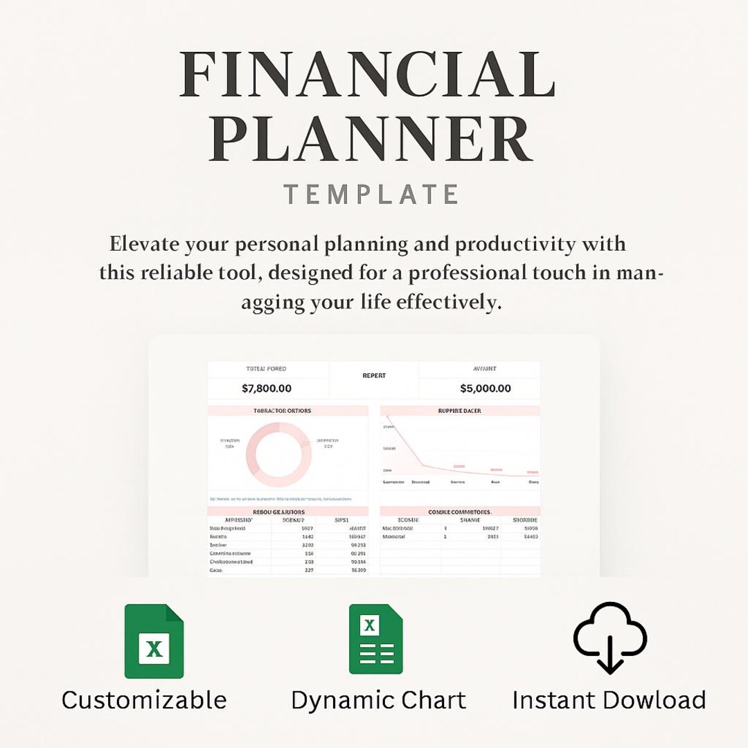 Financial Planner Template Excel | Budget Tracker, Income Expense