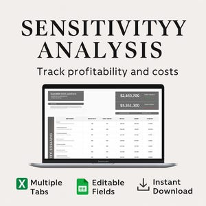 Sensitivity Analysis Template Excel & Google Sheets | Break-Even, Scenario, Financial Forecast Spreadsheet for Business and Investment