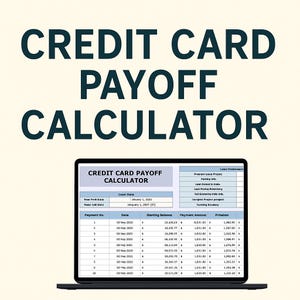Credit Card Payoff Calculator | Excel & Google Sheets | Debt Snowball and Avalanche | Debt Tracker | Digital Download