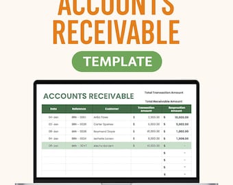 Accounts Receivable Template Excel Google Sheets – AR Ledger, Invoice Tracking, Customer List, Payment Status, Aging Report, Editable