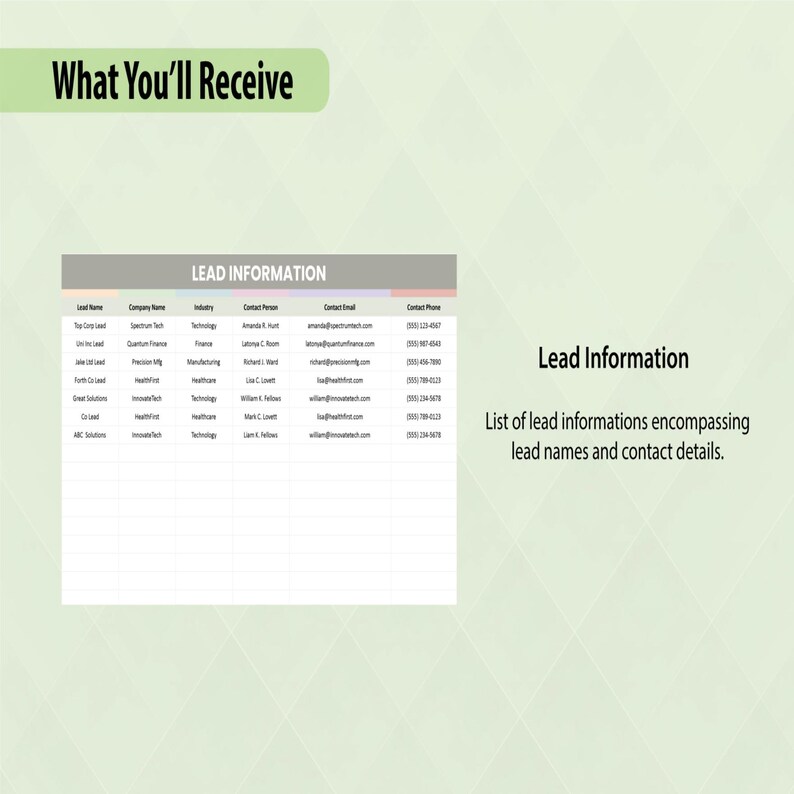 Sales Lead Tracker Template Excel & Google Sheets • CRM Spreadsheet ...