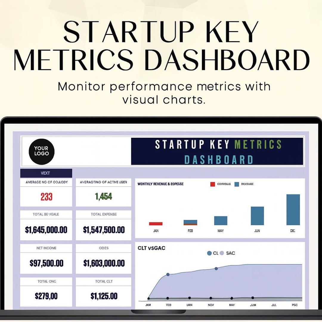 Startup Key Metrics Dashboard Template Excel Google Sheets – Startup ...