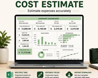 請負業者費用テンプレート | 建設費用トラッカー（Excel） | プロジェクト予算見積もりツール | 下請け業者支払いシート | Googleスプレッドシート