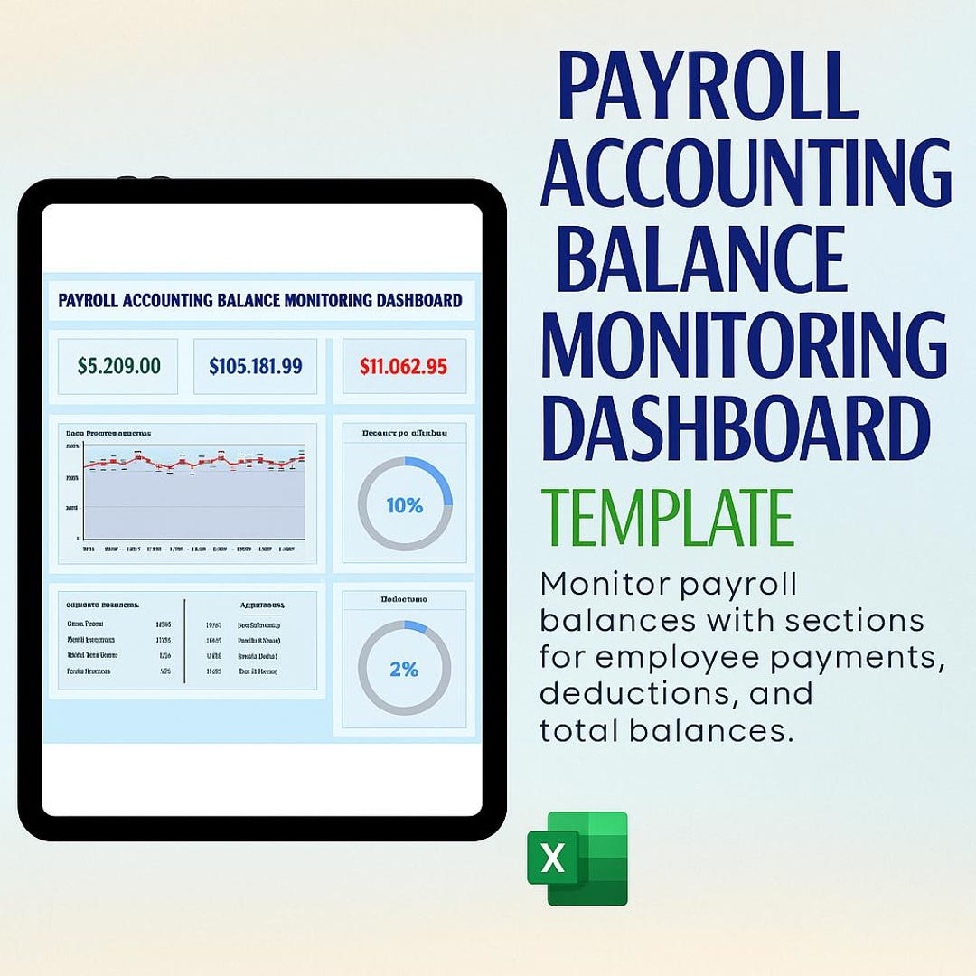 Payroll Stability Payroll Accounting Balance Monitoring Dashboard Template – Excel ...