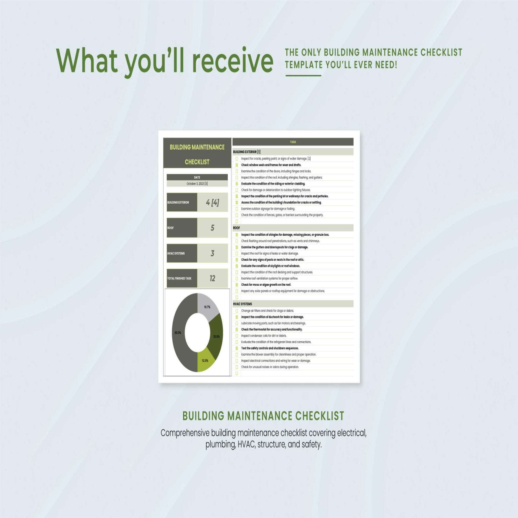 Building Maintenance Checklist Template Excel | Property Inspection ...