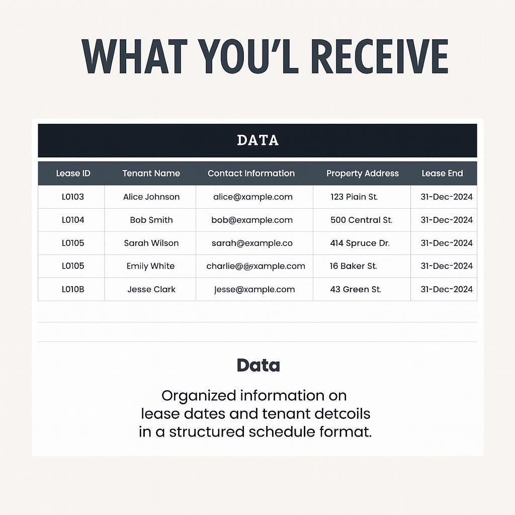 Tenancy Schedule Excel Template – Rental Tracker, Lease Calendar ...