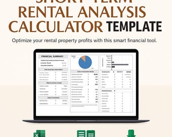 Analysecalculator voor korte termijn verhuur | Excel en Google Spreadsheets | ROI en cashflowtool voor Airbnb en vakantiewoningen