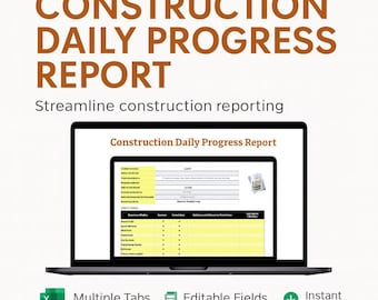 Sjabloon bouw dagelijks voortgangsrapport Excel Google Spreadsheets Dagelijks taakrapport Aannemer locatielogboek Veldrapport