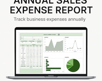 Årlig försäljningskostnadsrapport i Excel-mall – Årlig spårning, vinstanalysinstrumentpanel, Google Sheets och Excel