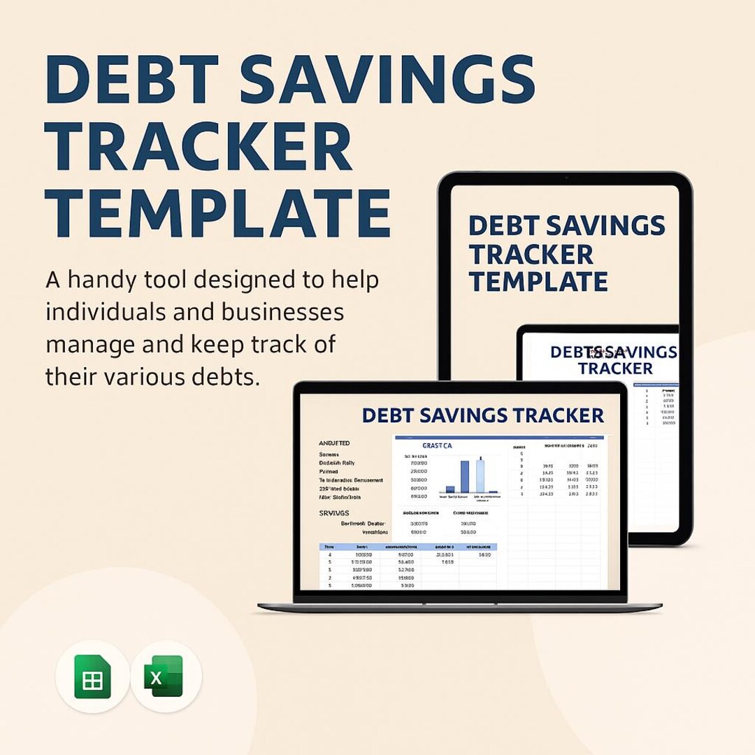 Debt Savings Tracker Template | Excel & Google Sheets Budget Tool ...