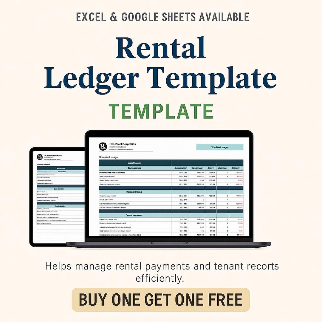 Weekend Rent Record Table Rental Ledger Template Excel | Printable Rent Payment Tracker ...