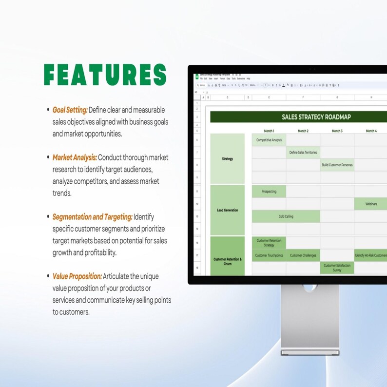 Sales Strategy Roadmap Template – Excel & Google Sheets Sales Plan ...