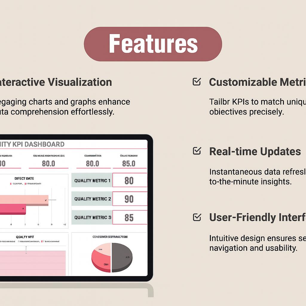 Quality KPI Dashboard Excel & Google Sheets | Manufacturing Quality ...