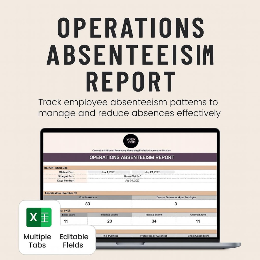 Operations Absenteeism Report Template Excel & Google Sheets • Employee ...