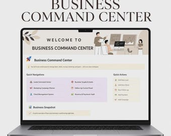 Business Management Notion Template, CRM Dashboard, Lead Tracker, Client Management System, Marketing & Revenue Planner