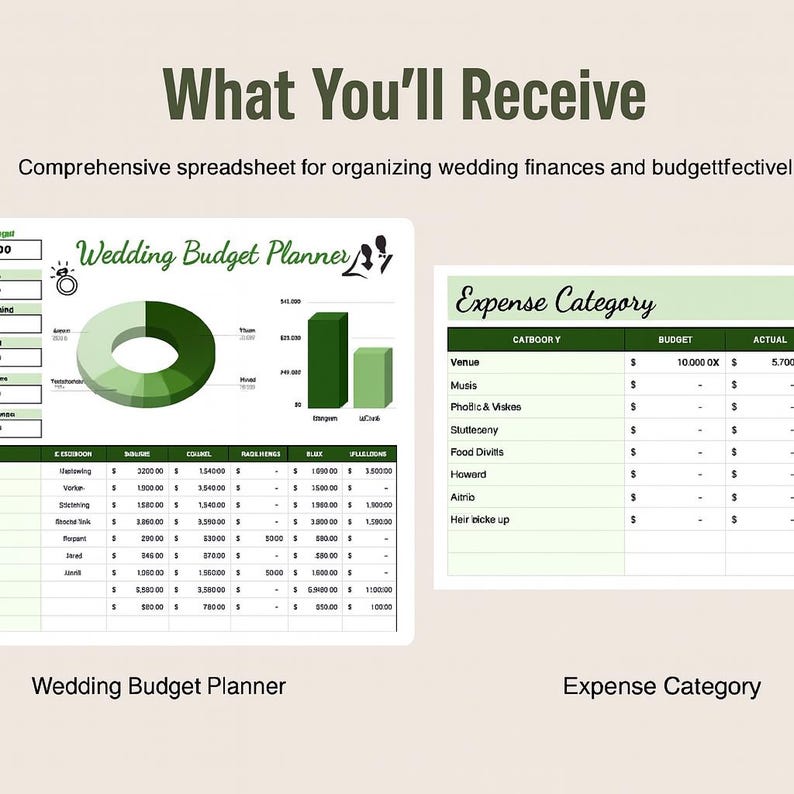 Wedding Budget Planner Excel Template | Bridal Expense Tracker ...