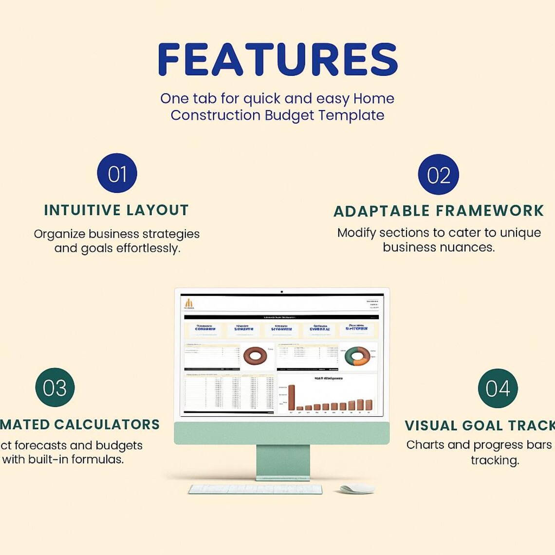 Home Construction Budget Template | Excel & Google Sheets Estimator ...