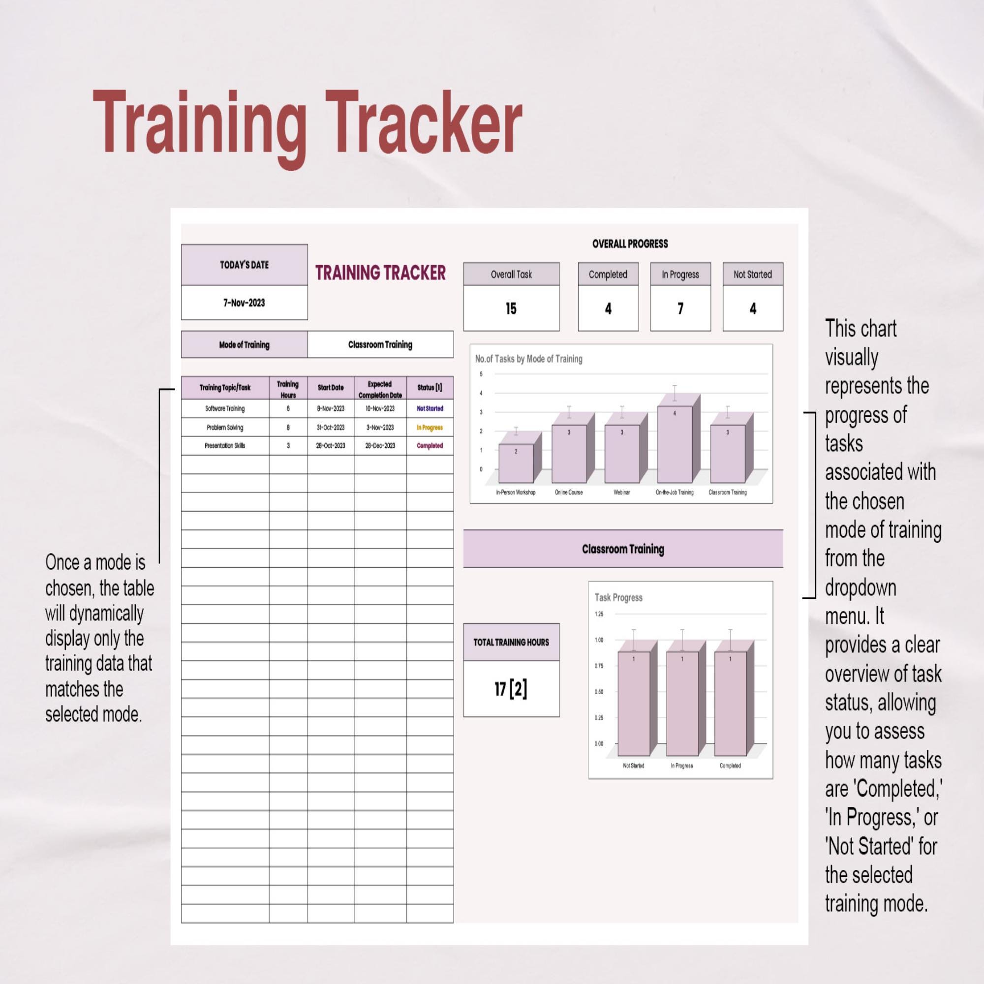 Spreadsheet Reps Training Tracker Template Excel & Google Sheets • Workout and Fitness ...