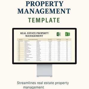 Real Estate Property Management Excel Template | Rental Income Tracker & Expense Spreadsheet | Landlord Property Manager Organizer