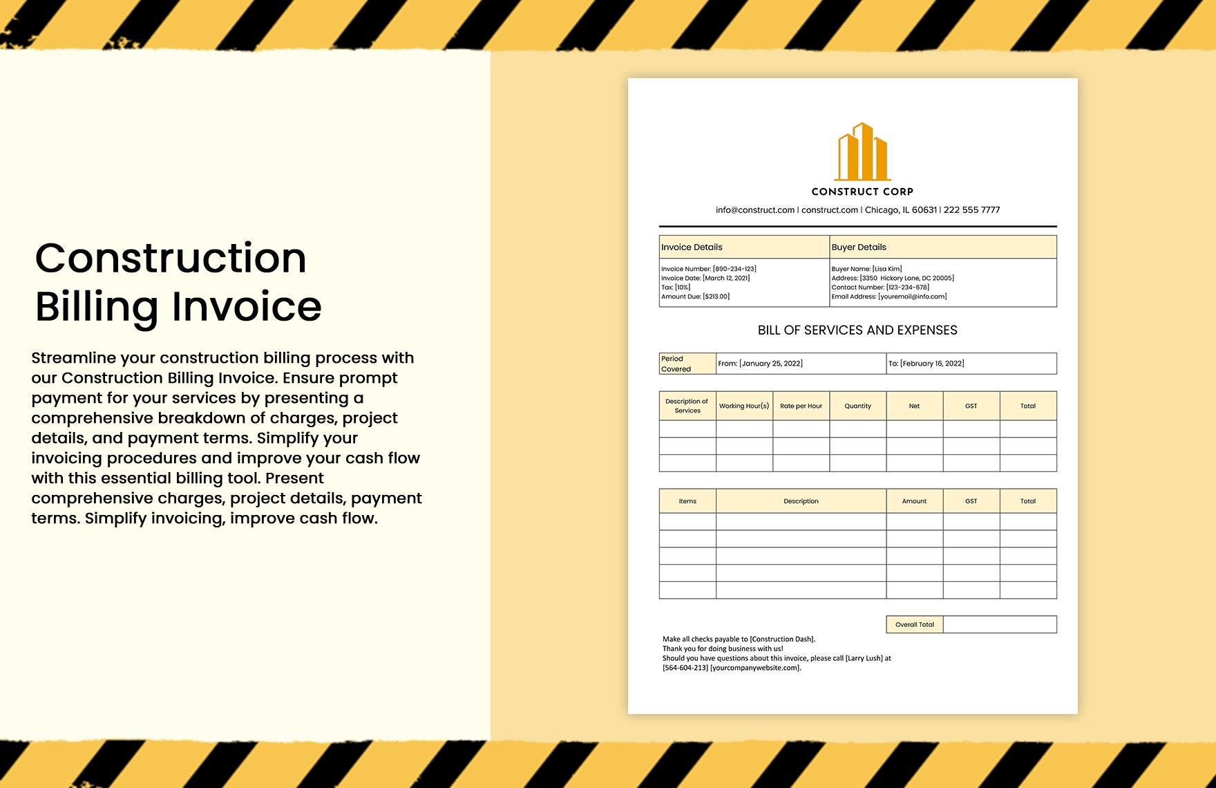 Image 6 for Invoice Template For Builders