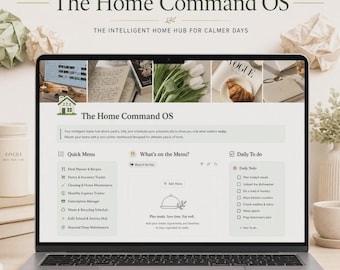 Notion Home Management Template, Family Organizer Dashboard, Budget Tracker, Meal Planner, Home Command Center