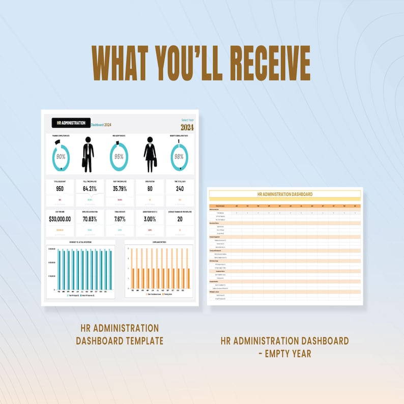 HR Administration Dashboard Template Excel Google Sheets – HR Metrics ...