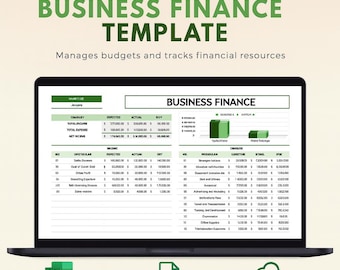 Business Finance Template Excel & Google Sheets | Small Business Budget and Expense Tracker | Cash Flow and Profit Loss Spreadsheet