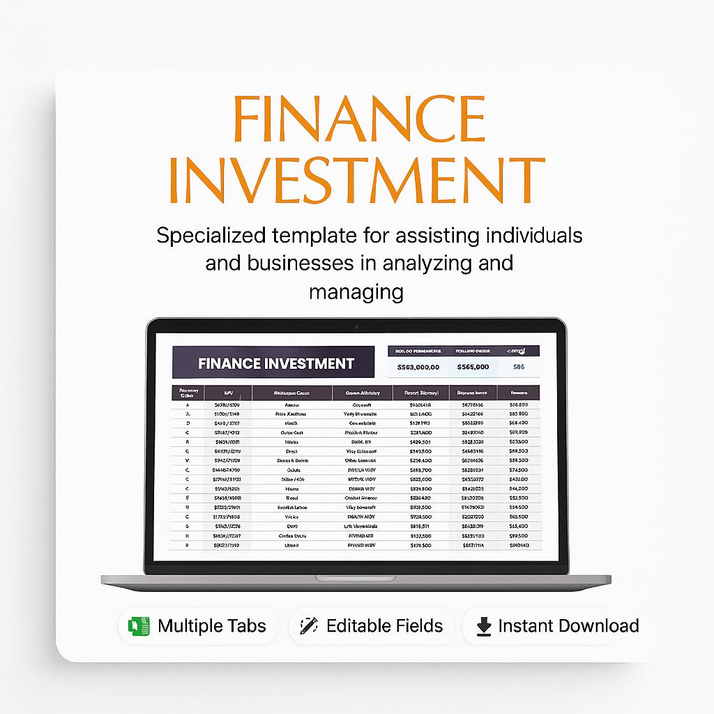 Modello di monitoraggio degli investimenti finanziari in Excel
