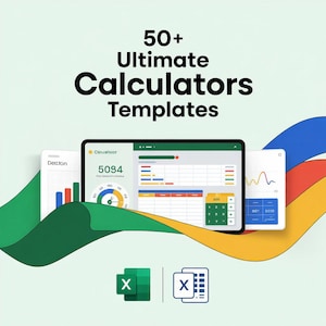 50+ Ultimate Calculators Template Bundle  | Financial, Business, Loan, Budget, Mortgage, ROI, Tax, Expense Tracking Tools