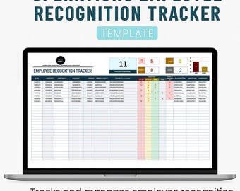 Operations Employee Recognition Tracker Template • Excel and Google Sheets • Recognition Log • Award & Kudos Dashboard • Staff Praise Tool