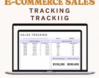 Modello di monitoraggio delle vendite di e-commerce Excel e Fogli Google/Registro delle vendite giornaliero/mensile, analisi dei ricavi e degli ordini