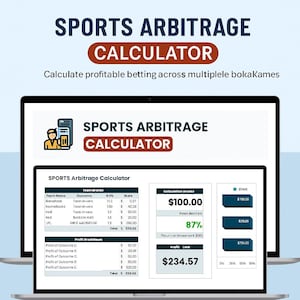 Sports Arbitrage Calculator Template – Excel & Google Sheets Arbitrage Betting Spreadsheet, Odds Comparison and Guaranteed Profit Tool