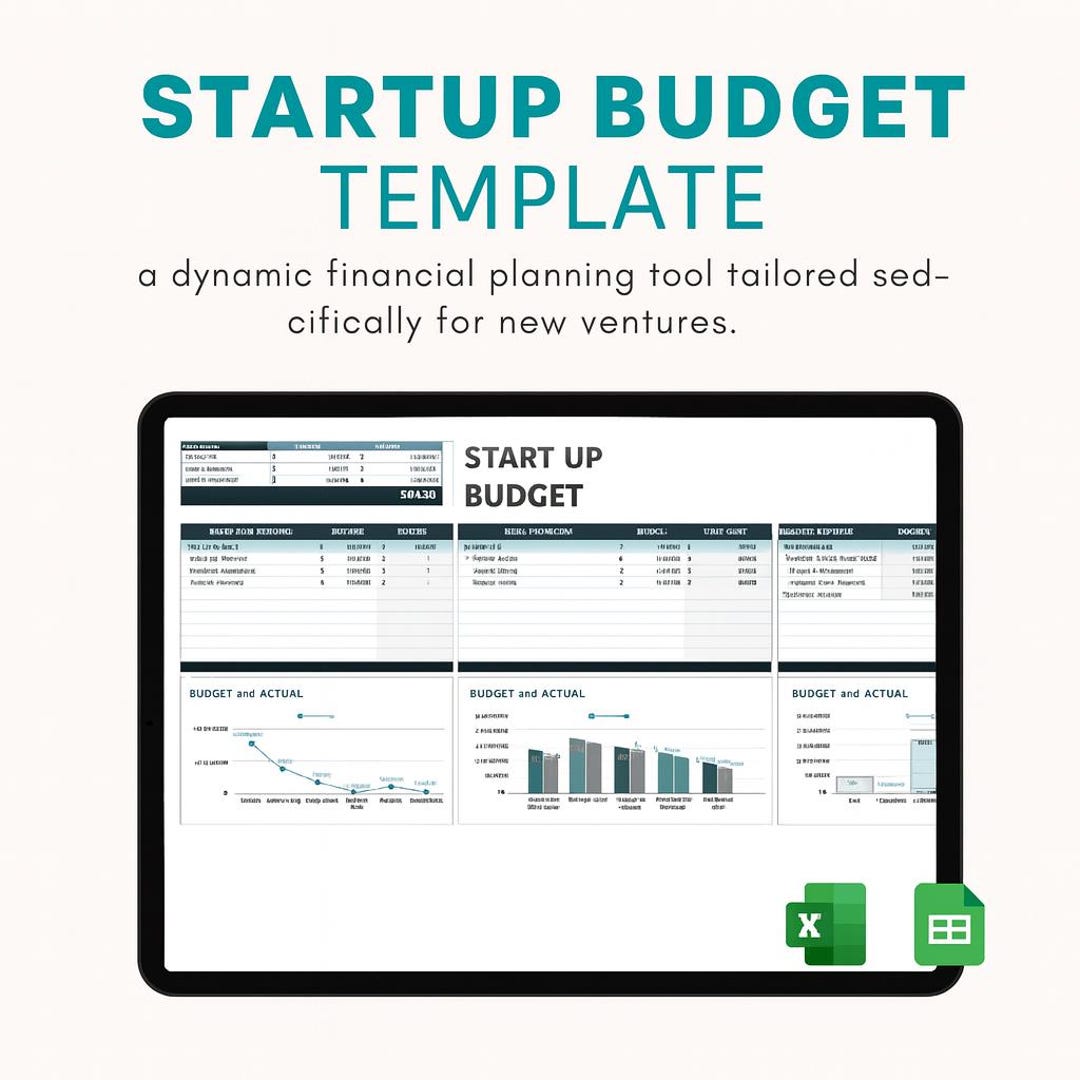 Startup Budget Template Excel & Google Sheets | Business Expense ...