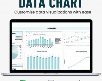 Data Chart Excel Template Google Sheets Data Visualization Chart Template Interactive Graphs Instant Digital Download