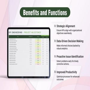 KPI Engineering Template Excel & Google Sheets | Project Performance ...