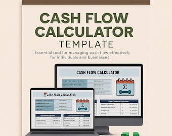 Cashflow Calculator Excel Template | Cash Flow Planner & Forecast | Small Business Financial Tool | Profit and Expense Tracker