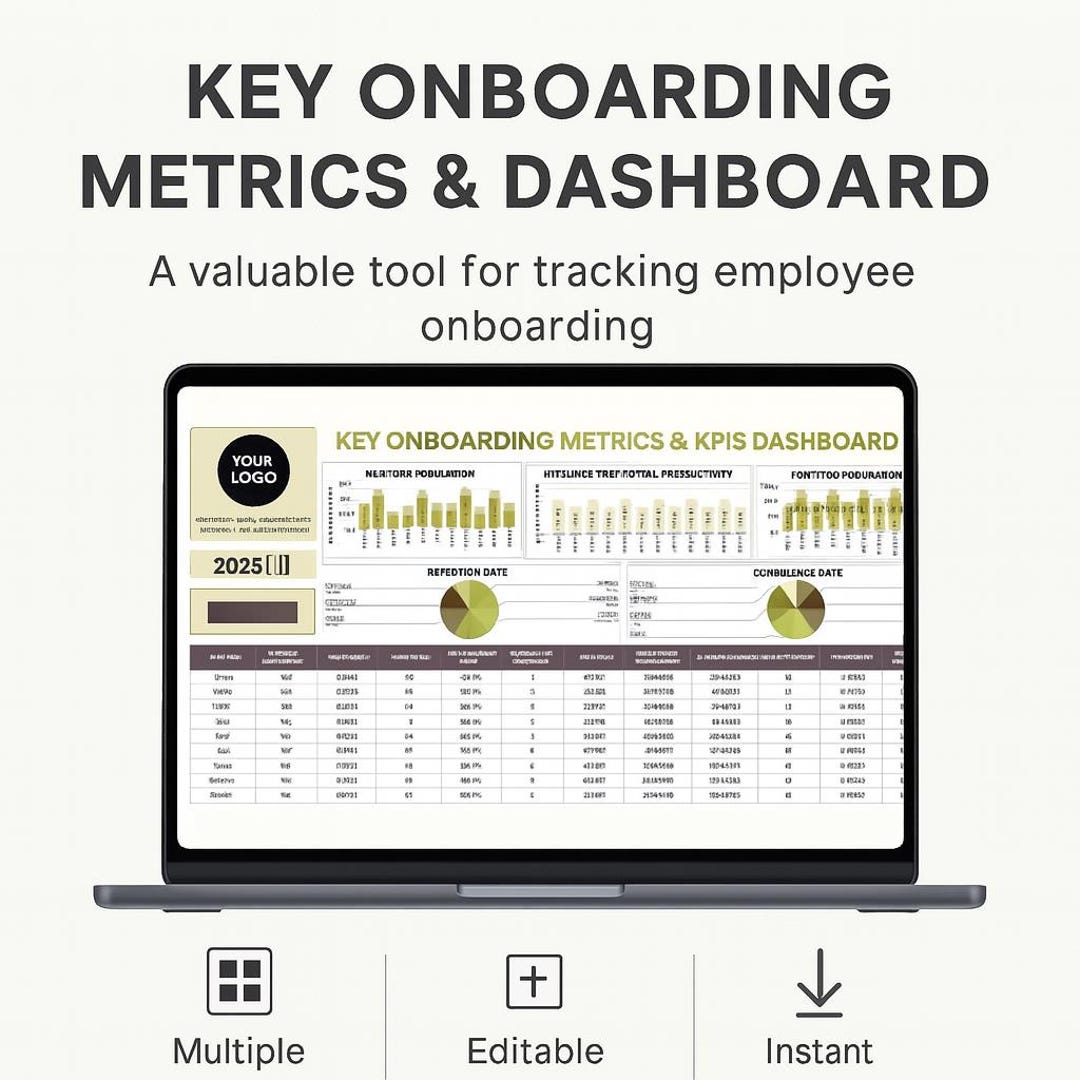 Key Onboarding Metrics & Kpis Dashboard HR Template Excel Google Sheets ...
