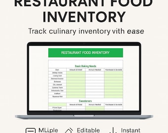 restaurant inventory spreadsheet | food cost &... Supplies Inventory Template | Excel & Google Sheets Stock Log ...