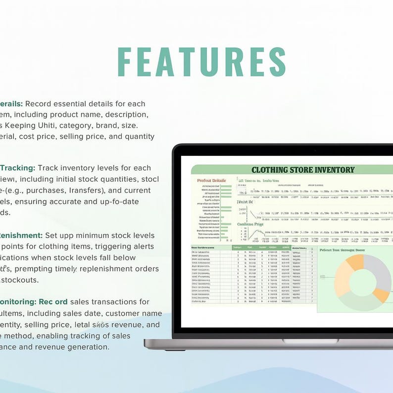 Clothing Store Inventory Template | Excel & Google Sheets Apparel Stock ...