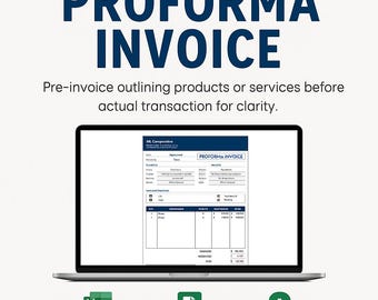 Proforma Invoice Template Excel & Google Sheets | Business Billing Template | Editable Commercial Invoice | Export Invoice Spreadsheet Tool