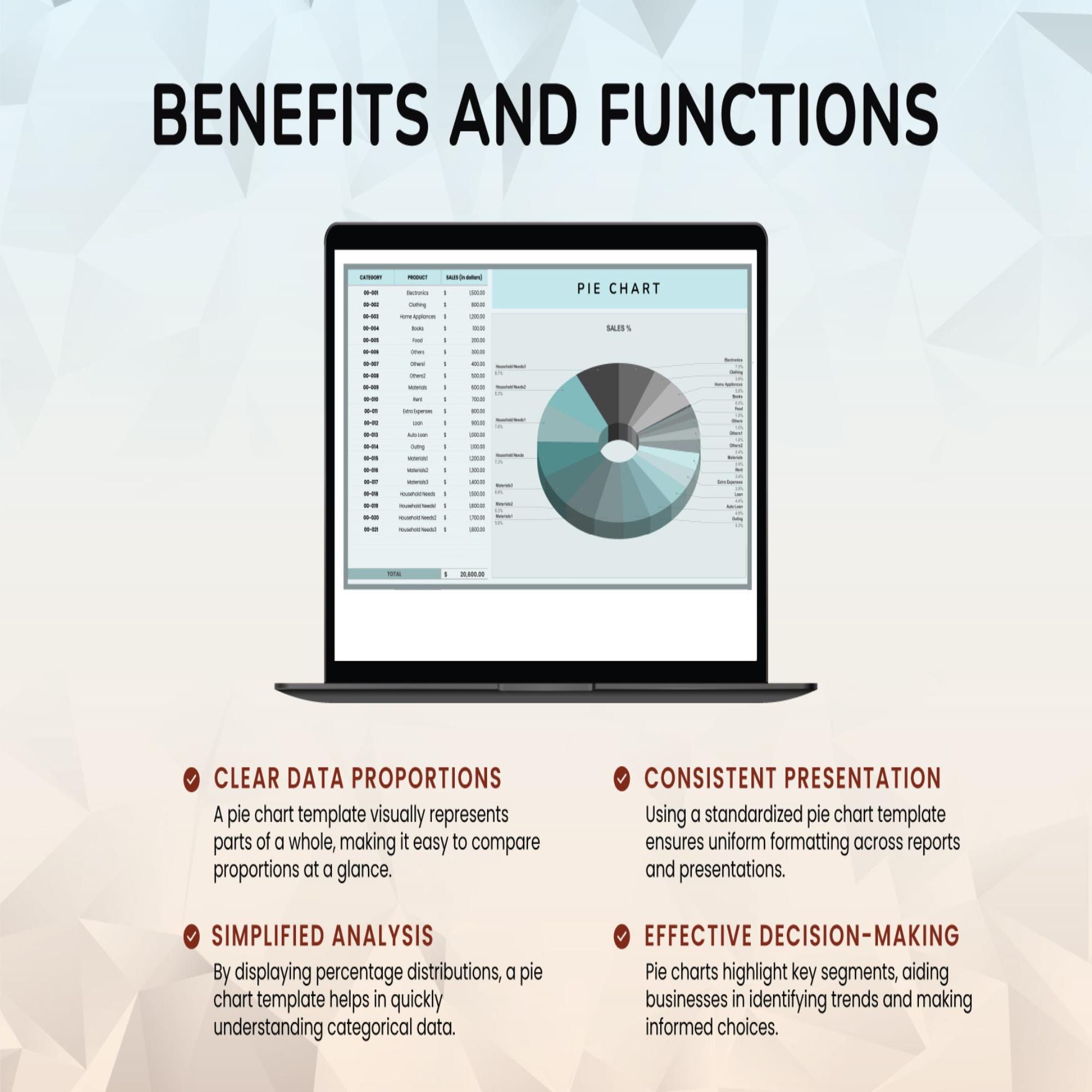 Pie Chart Template Excel Google Sheets Interactive Data Visualization ...