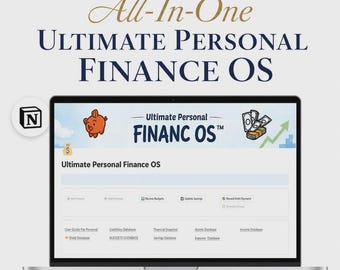 Notion Finance Planner Template, Personal Finance Dashboard, Budget Tracker, Money Management System, Expense Tracker, Wealth Planner