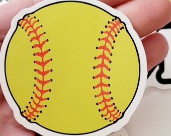 Softball Stickers Water Bottle Sticker Laptop Stickers PVC Vinyl Stickers