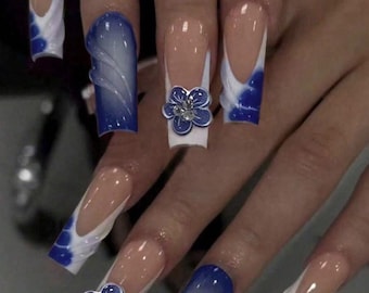 24Pcs 3D Gel nail - Long/Square